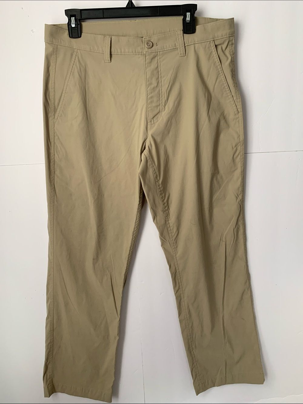 Eddie Bauer Men's Stretch Zip Pockets Hiking Outdoor Tan Pants Size 34/30